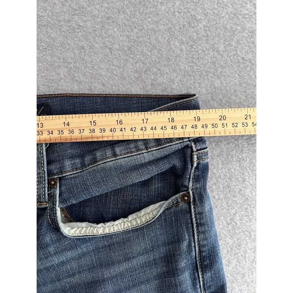 Lucky Brand Jeans Mens 38x32 121 Slim Straight Blue Denim Dark Wash Stretch Work
